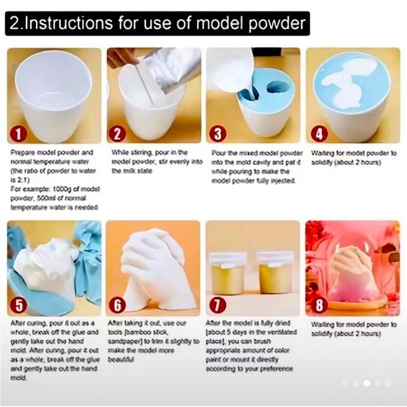 Hand casting kit -keep sake plaster statue kit creates 1 life size statue - Picture 14 of 14